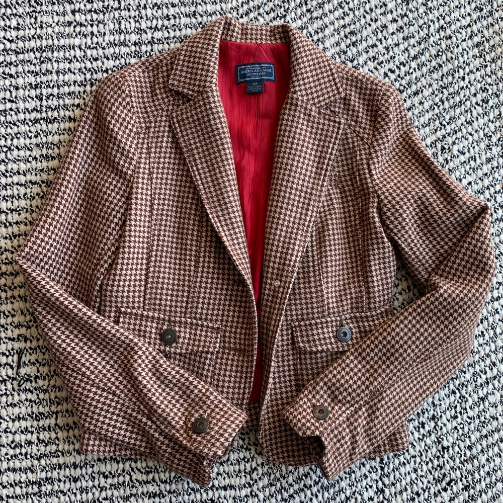 American Eagle Houndstooth Blazer
